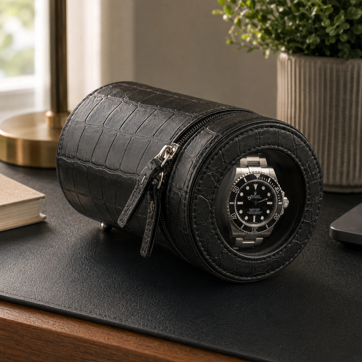 Remontoir portable pour 1 montre noir - vue principale