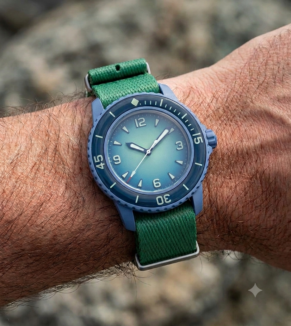 Bracelet NATO Nylon pour Swatch x Blancpain Scuba Fifty Fathoms 22mm – Résistant & Coloré | SwissTouch