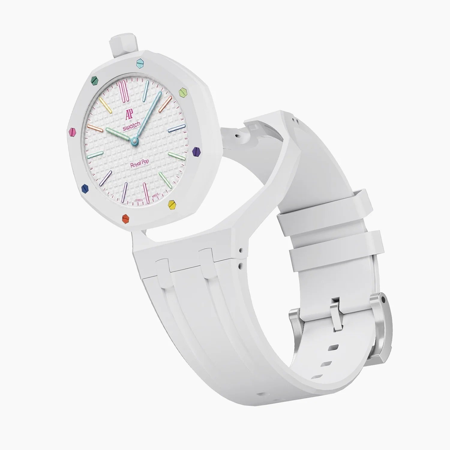 Kit de Conversion Boîtier + Bracelet Silicone Compatible Swatch x AP Royal Pop – Montre de Poche en Montre-Bracelet | SwissTouch
