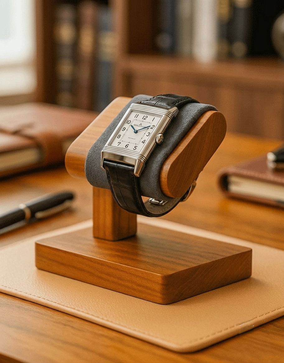 Porte-Montre en Bois Massif – Présentoir Élégant pour Montre Unique | SwissTouch