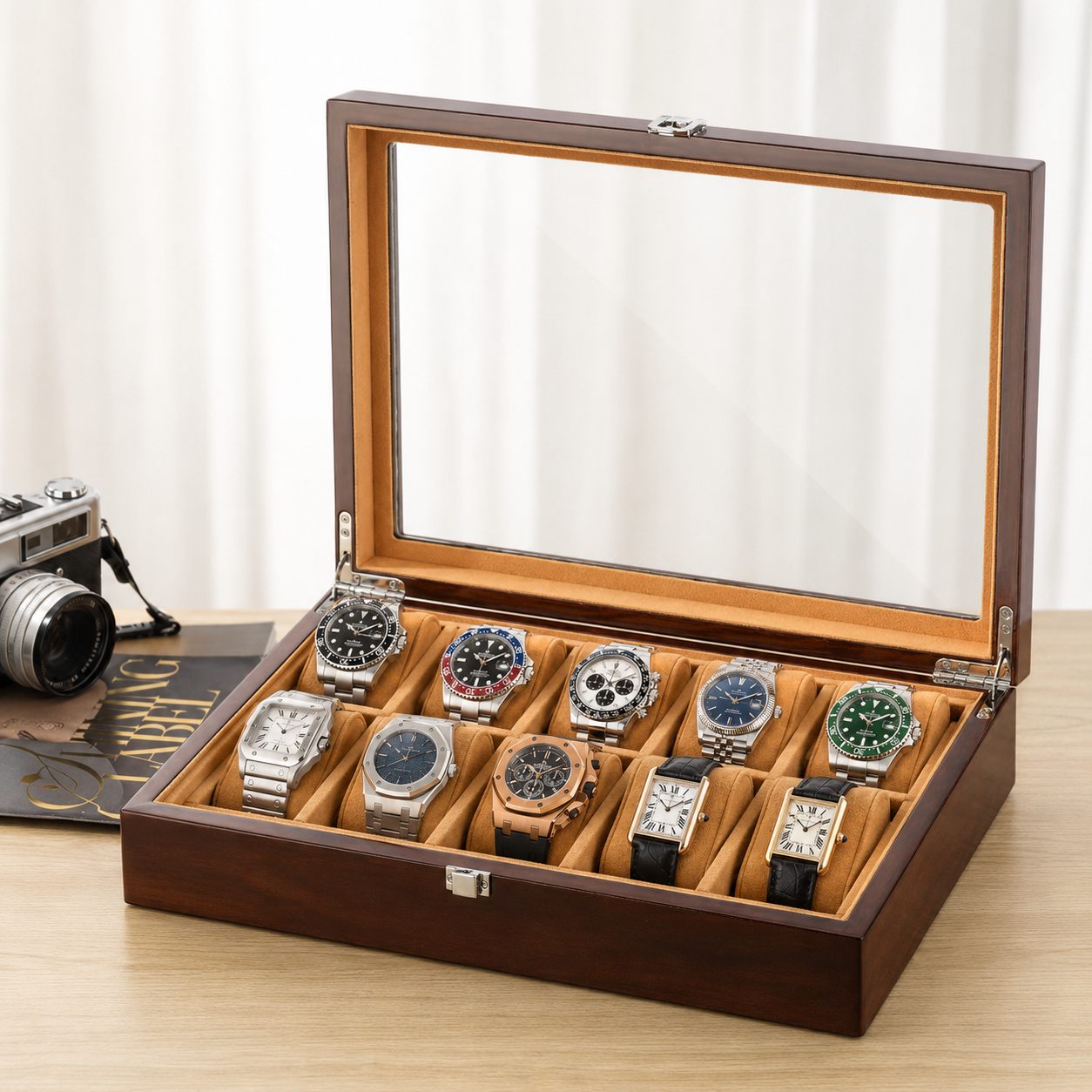 Boîte 12 montres - dimensions et fiche technique