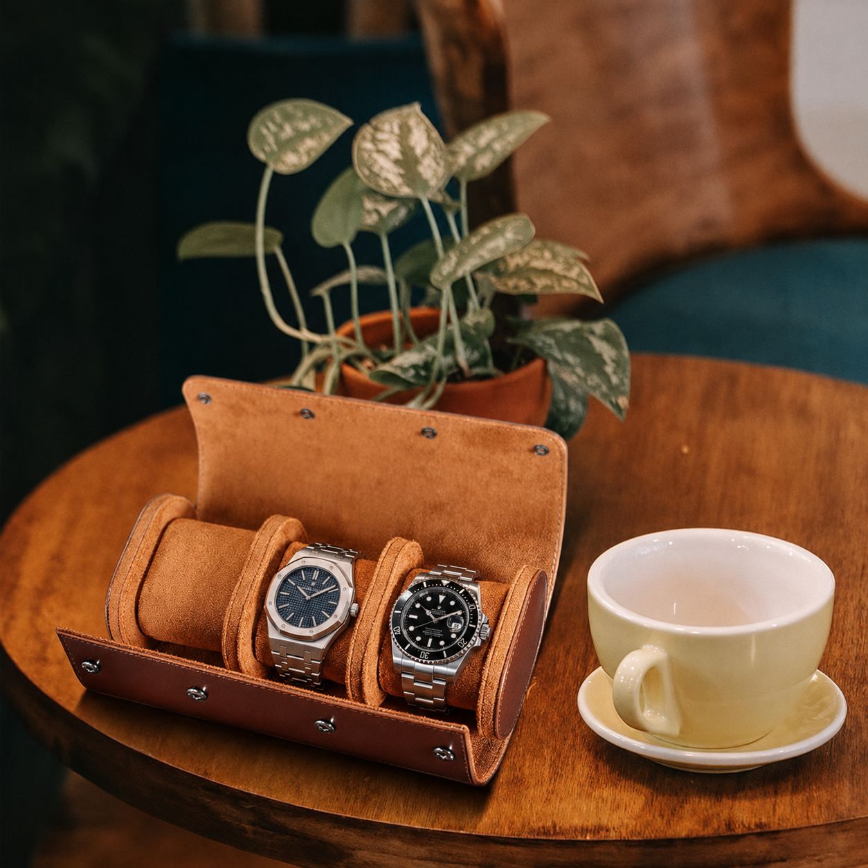 Étui montre de voyage 3 montres - vue intérieure et rangement