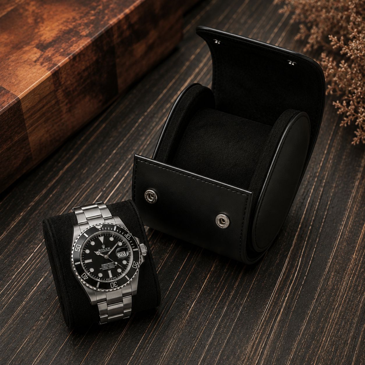 Étui montre de voyage 1 montre - variante noir