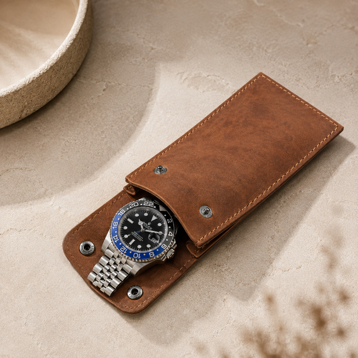 Étui de voyage cuir compact - dimensions et fiche technique