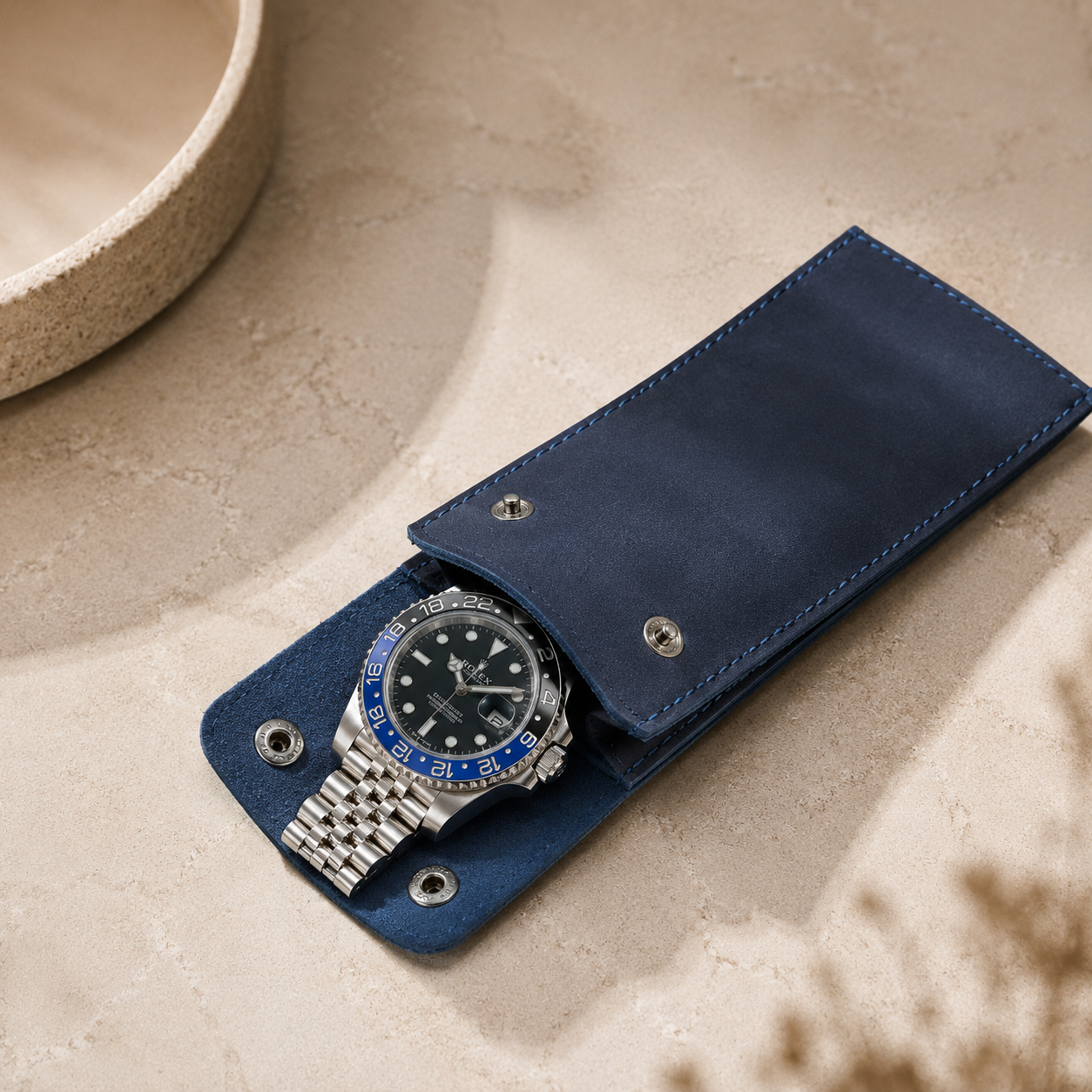Étui de voyage cuir compact - packaging
