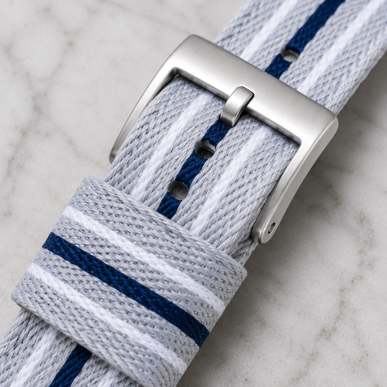 Bracelet NATO Swatch Blancpain - détail du tissage nylon