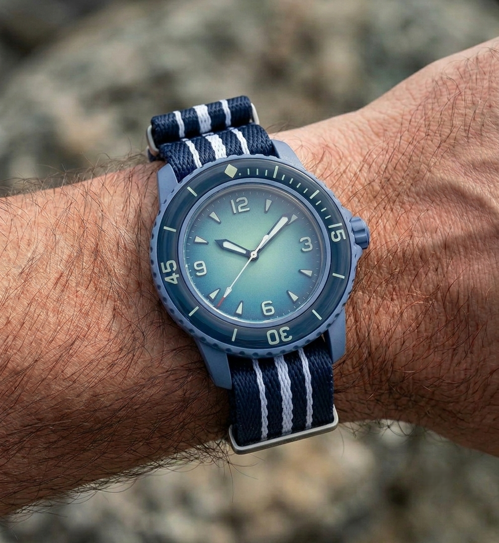 Bracelet NATO Nylon pour Swatch x Blancpain Scuba Fifty Fathoms 22mm – Résistant & Coloré | SwissTouch