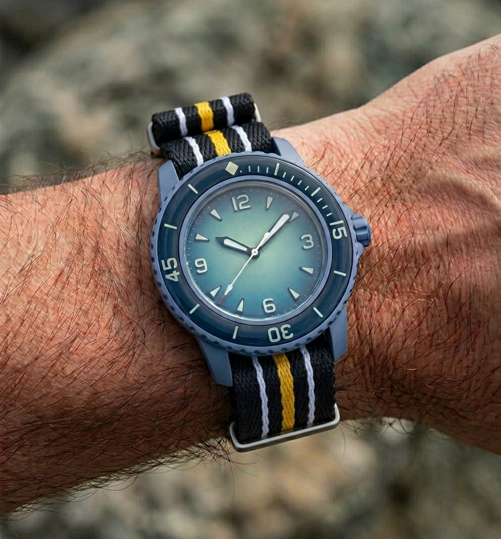 Bracelet NATO Nylon pour Swatch x Blancpain Scuba Fifty Fathoms 22mm – Résistant & Coloré | SwissTouch