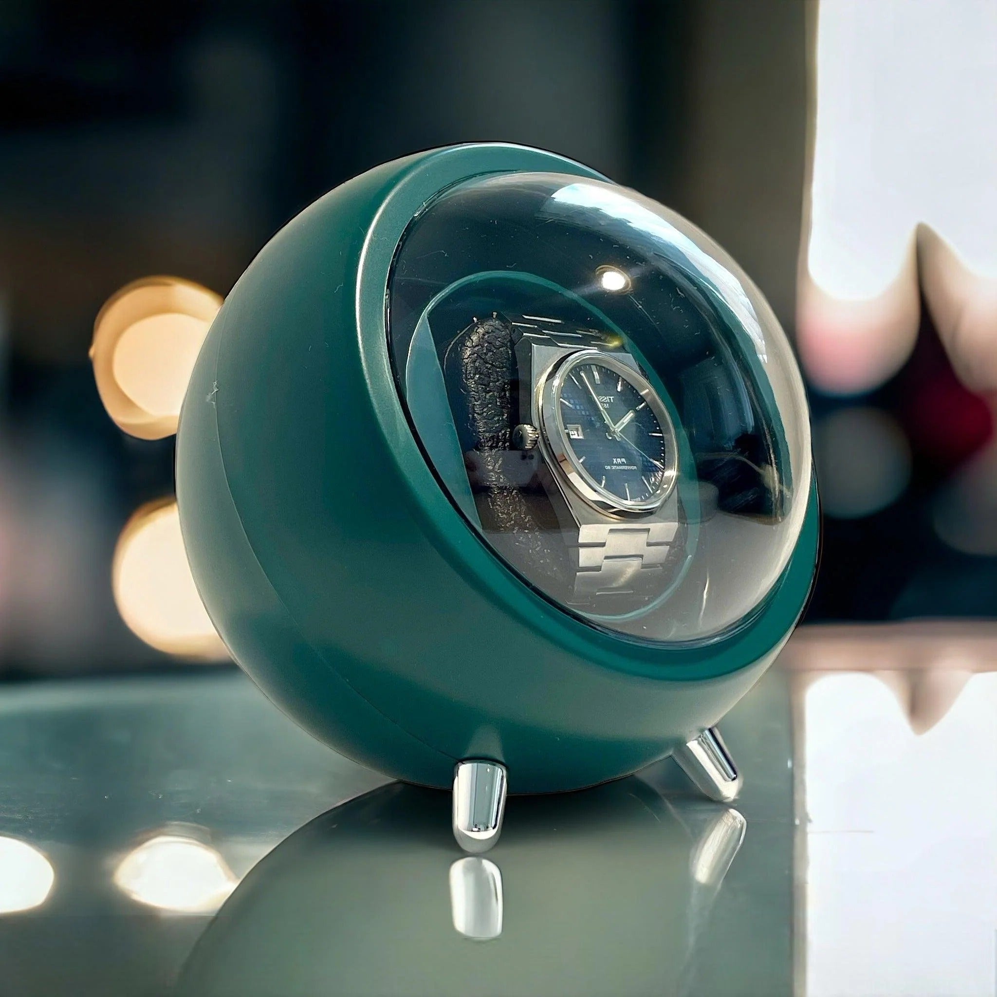 Remontoir de Montre Automatique Sphérique – Design Rond Premium pour Montre Unique | SwissTouch