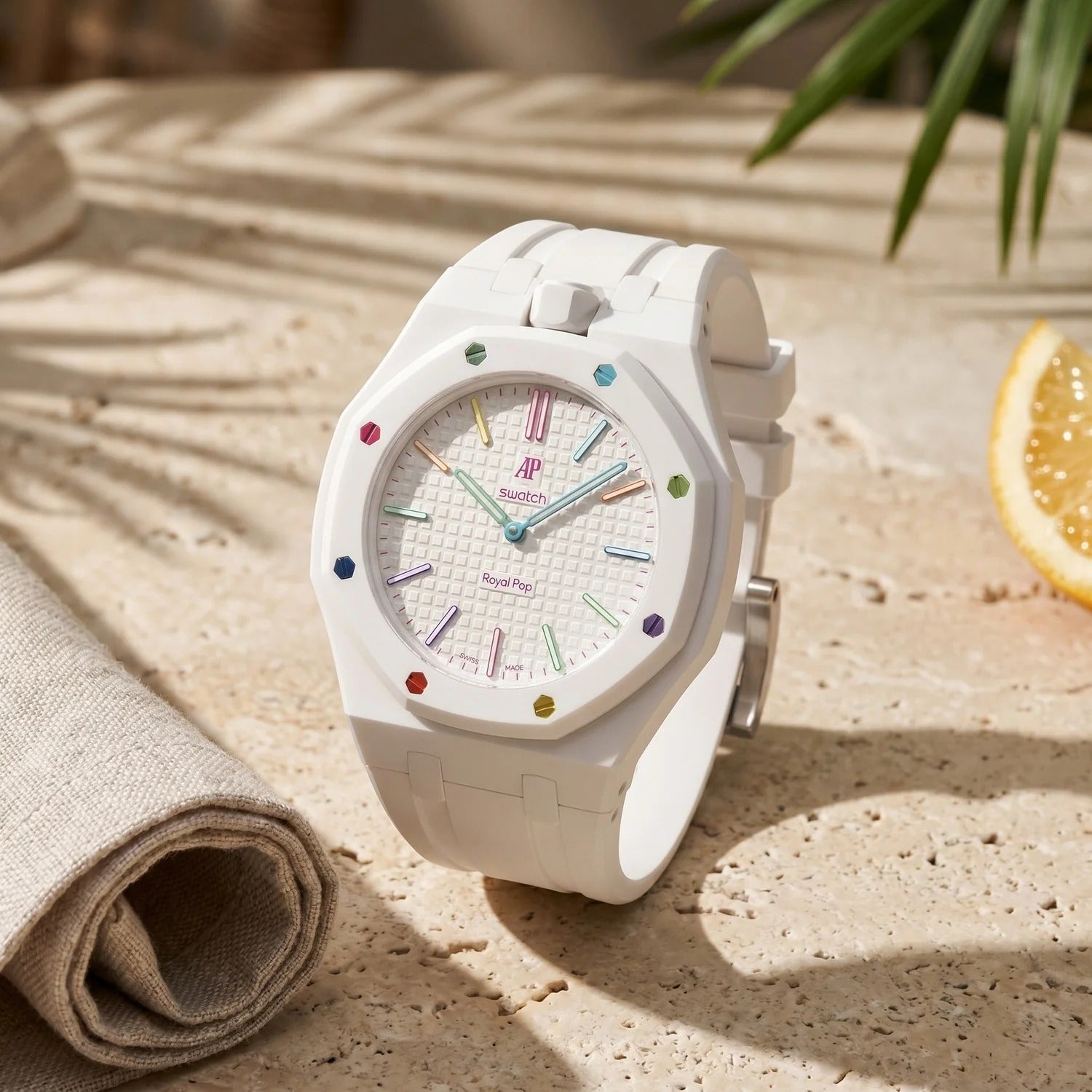 Kit de Conversion Boîtier + Bracelet Silicone Compatible Swatch x AP Royal Pop – Montre de Poche en Montre-Bracelet | SwissTouch