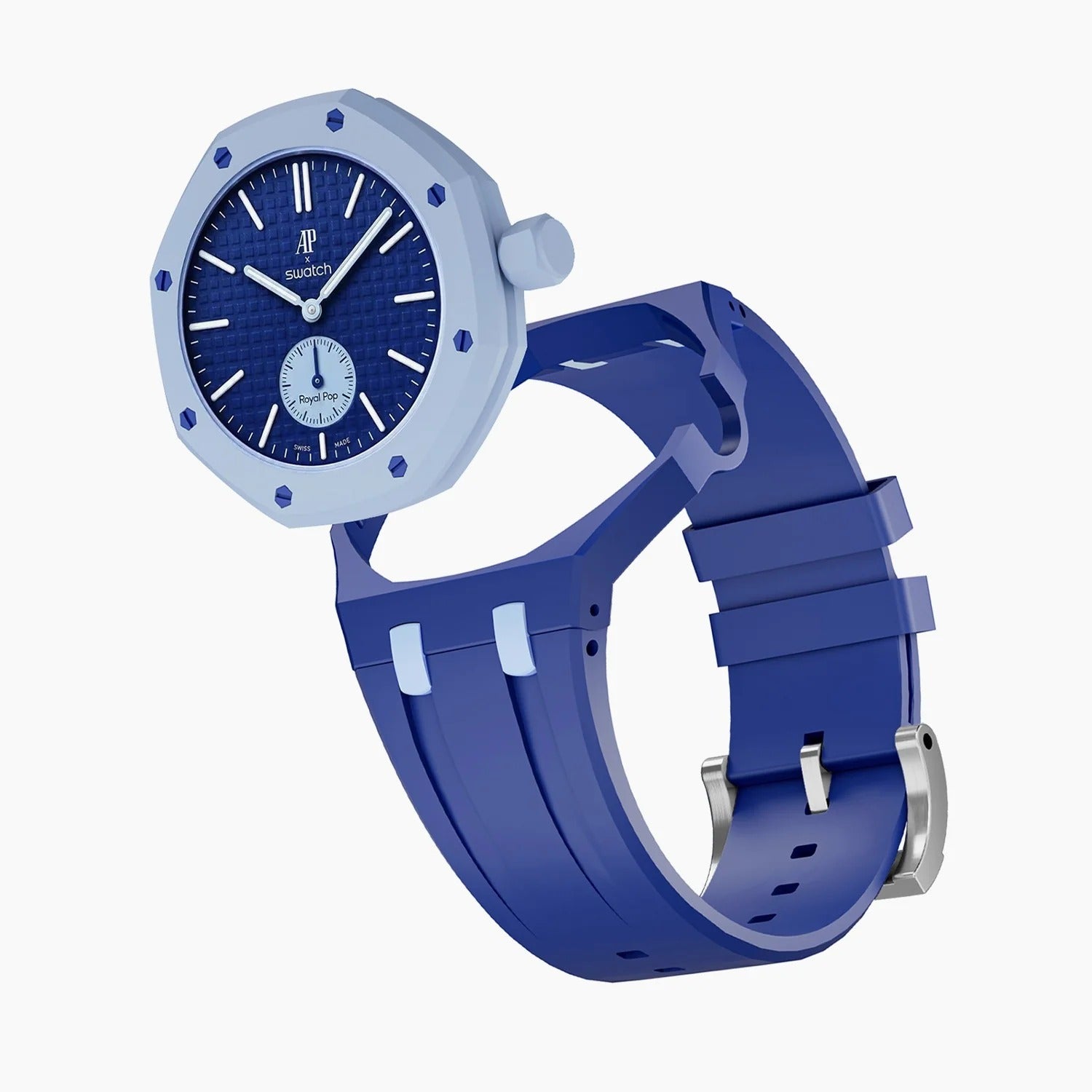 Kit de Conversion Boîtier + Bracelet Silicone Compatible Swatch x AP Royal Pop – Montre de Poche en Montre-Bracelet | SwissTouch