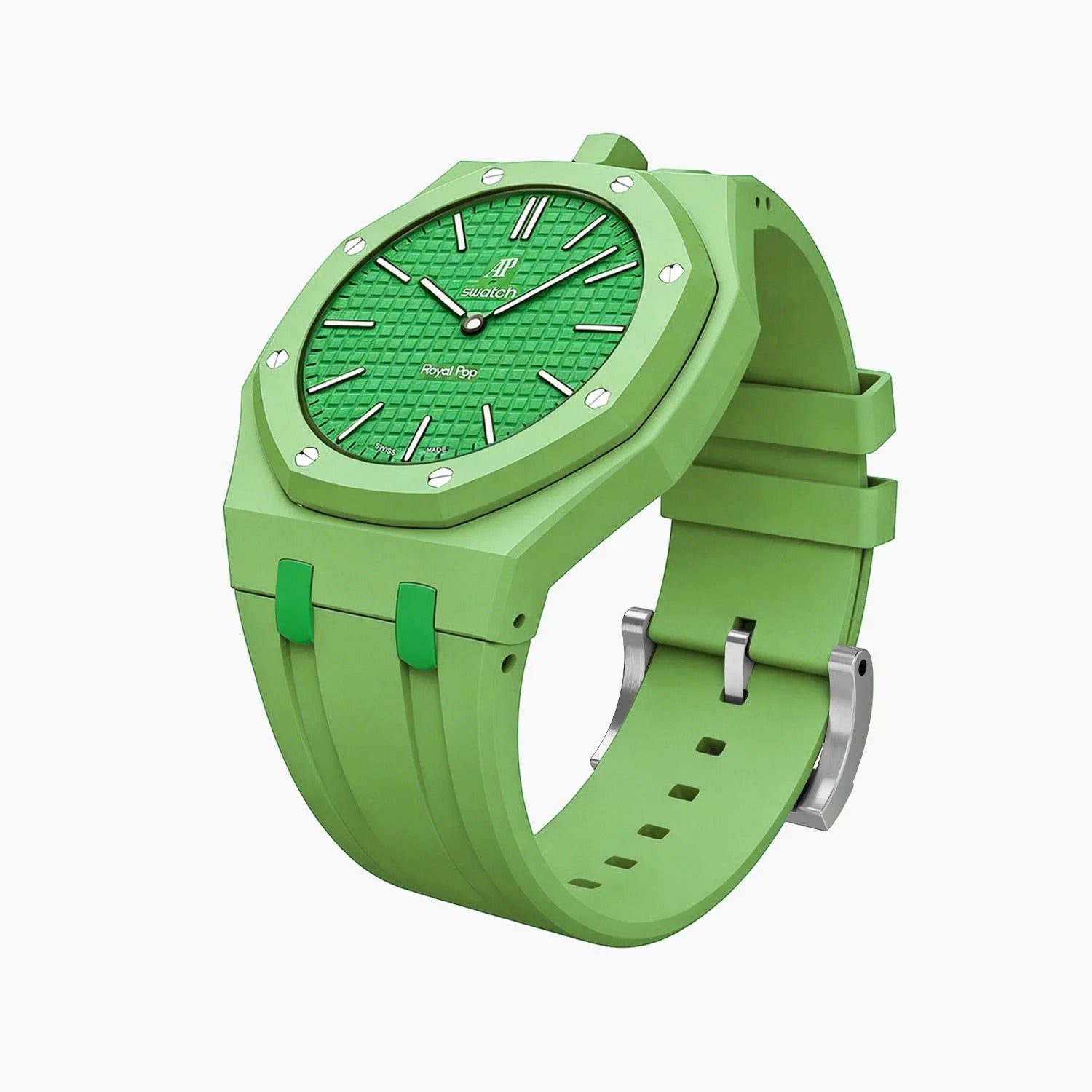 Kit de Conversion Boîtier + Bracelet Silicone Compatible Swatch x AP Royal Pop – Montre de Poche en Montre-Bracelet | SwissTouch