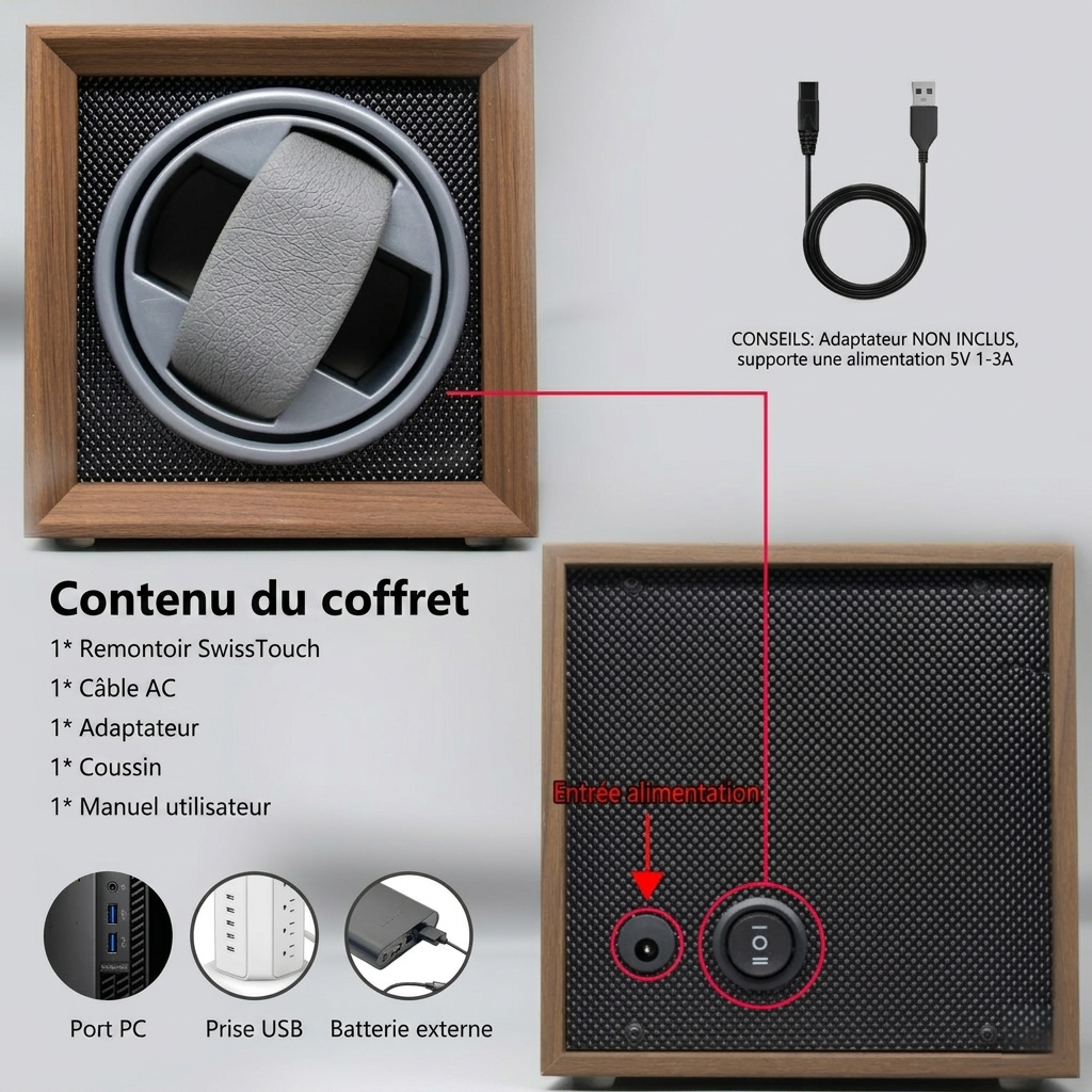 Remontoir pour 1 montre automatique