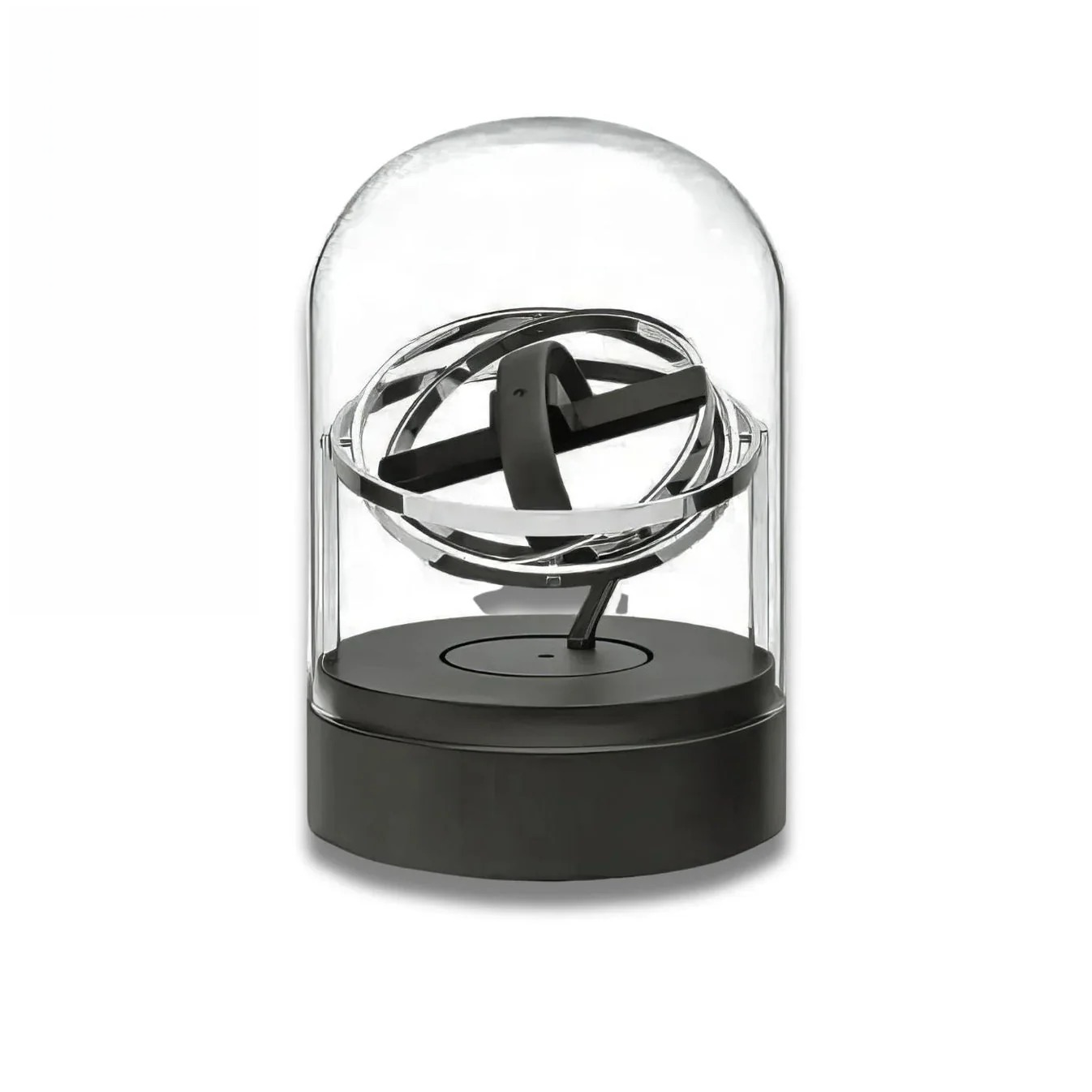 Remontoir Gyroscopique sous Cloche en Verre – Présentation Premium pour Montre Automatique | SwissTouch